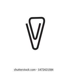 paper clips icon vector symbol template