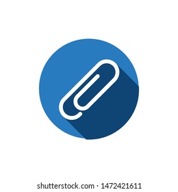 paper clips icon vector symbol template