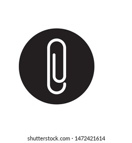 paper clips icon vector symbol template