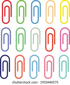 clips de papel aislados en la ilustración de fondo blanco
