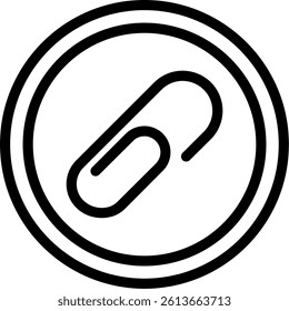 Paper Clips Line Vector Icon Design