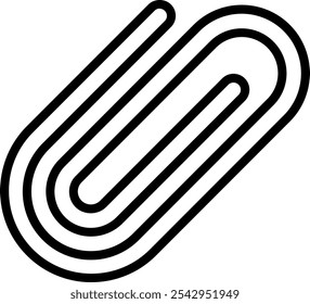 Icono de línea de material de oficina de Clips de papel