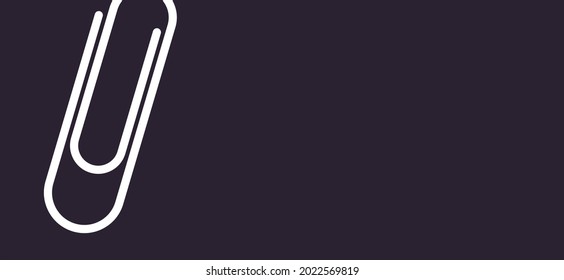 Colectores de papel sobre fondo transparente. Notas de la oficina de dibujo de dibujos animados, clips memo. Icono o pictograma del clip de papel. adjunto, adjuntar documento o archivo. Banner de concepto de empresa o escuela.