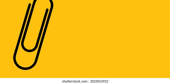 Paper clips on transparent background. Cartoon drawing office note, memo paperclips. Paper clip icon or pictogram. attached, attach document or file. Business concept banner.