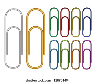 paper clips on white background