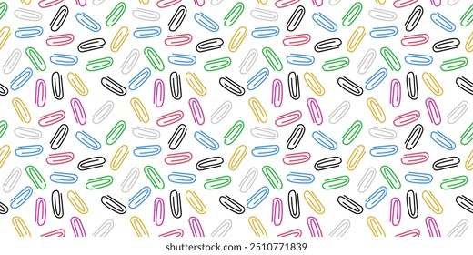 paper clips seamless pattern background. paper clips pattern background. Paper clips illustration background. 