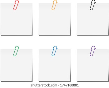 Paper clips and sticky notes