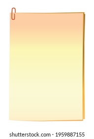 paper and clips, vector illustration, white background 