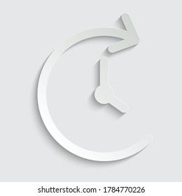  paper clock  vector icon Time icon vector logo