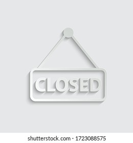 paper closed icon - vector Illustration 