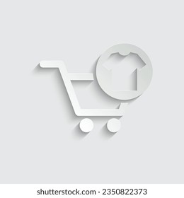 paper clothing shop icon shopping online icon 