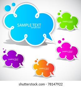 Paper cloud bubble for speech