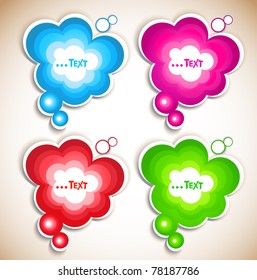 Paper cloud bubble for speech