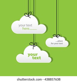 paper cloud tags green