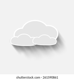 Paper clouds background