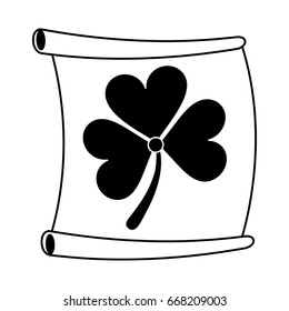 paper with clover or shamrock saint patricks day related icon im