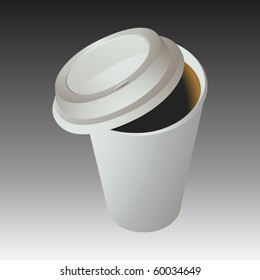 Paper coffee cup background vector