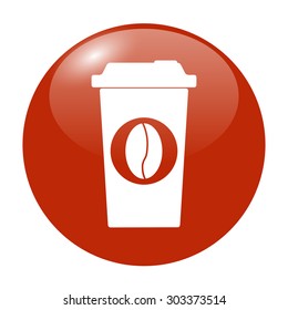 paper coffee cup. Flat design style eps 10