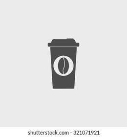 paper coffee cup. Flat design style eps 10
