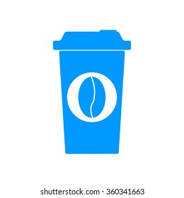 paper coffee cup. Flat design style eps 10