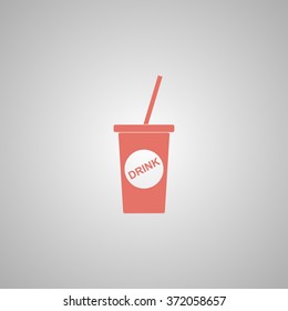 paper coffee cup. Flat design style eps 10