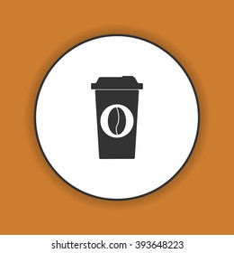 paper coffee cup. Flat design style eps 10