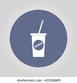 paper coffee cup. Flat design style eps 10