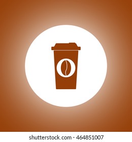 paper coffee cup. Flat design style eps 10