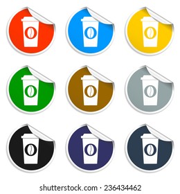 paper coffee cup. Flat vector illustrator Eps 