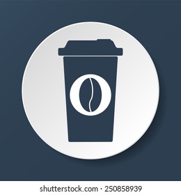paper coffee cup. Flat vector illustrator Eps 