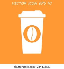 paper coffee cup. Flat vector illustrator Eps 