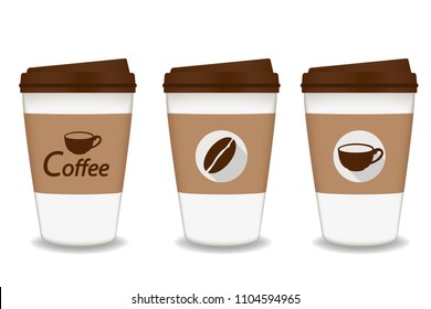 Paper coffee cup graphic vector