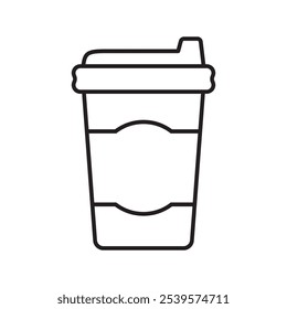 Paper coffee cup icon. Coffee cup icon.