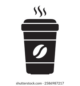 Paper coffee cup icon. Coffee cup icon.