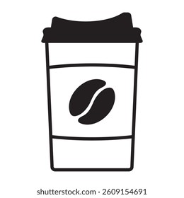 Paper coffee cup icon. Coffee cup icon.