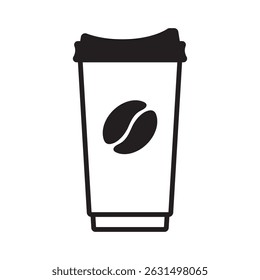 Paper coffee cup icon. Paper cup icon.