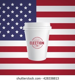Paper coffee cup icon.