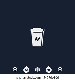 Paper coffee cup icon.