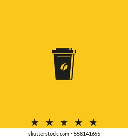 Paper coffee cup icon.