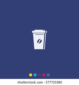 Paper coffee cup icon.
