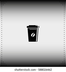 Paper coffee cup icon.