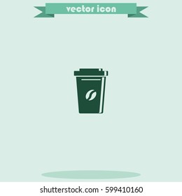 Paper coffee cup icon.