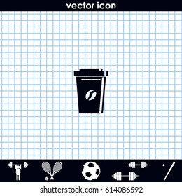 Paper coffee cup icon.