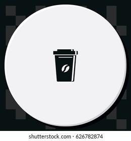 Paper coffee cup icon.