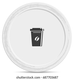 Paper coffee cup icon.