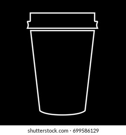 Paper coffee cup icon .