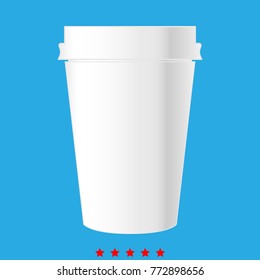 Paper coffee cup icon .