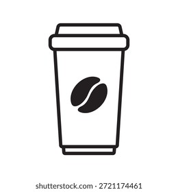 Icono de la taza de café de papel para el diseño del café