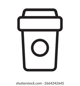 Paper Coffee Cup Icon. Disposable To-Go Cup Icon.
