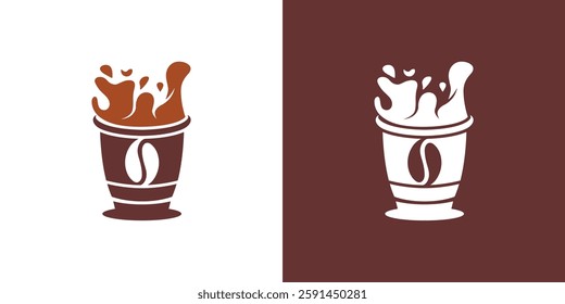 Paper coffee cup icon isolated on white background